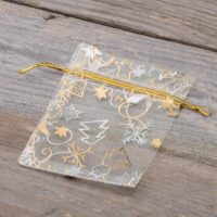 Bolsas de organza 8 x 10 cm - Navidad / 8 Uso