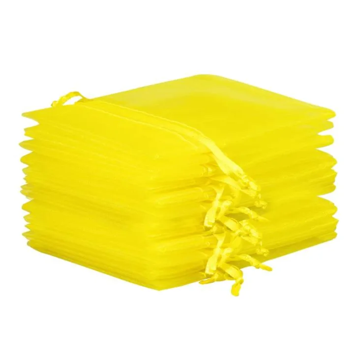 Bolsas de organza 9 x 12 cm - amarillo Lavanda y productos secos perfumados