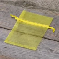 Bolsas de organza 9 x 12 cm - amarillo Semana Santa