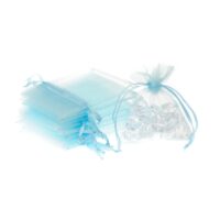 Bolsas de organza 9 x 12 cm - azul claro Decoraciones de mesa