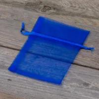 Bolsas de organza 9 x 12 cm - azul Bolso de la Navidad