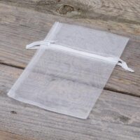 Bolsas de organza 9 x 12 cm - blanco Bolsas de organza