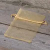 Bolsas de organza 9 x 12 cm - dorado Decoraciones de mesa