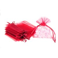 Bolsas de organza 9 x 12 cm - granate Bolsas ocasionales