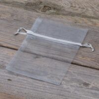 Bolsas de organza 9 x 12 cm - gris plata Bolso de la Navidad