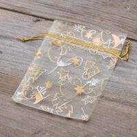 Bolsas de organza 9 x 12 cm - Navidad / 8 Uso
