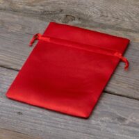Bolsas de satén 10 x 13 cm - rojo Bolsas pequeñas