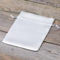 Bolsas de satén 12 x 15 cm - blanco Bolsas pequeñas