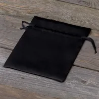Bolsas de satén 12 x 15 cm - negro Halloween