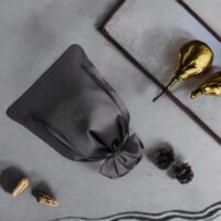 Bolsas de satén 12 x 15 cm - negro Velas