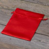 Bolsas de satén 12 x 15 cm - rojo Decoraciones de mesa