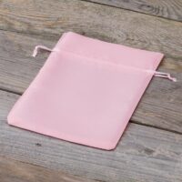 Bolsas de satén 12 x 15 cm - rosa claro San Valentín