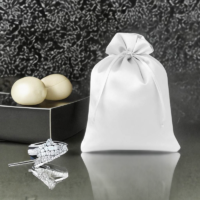 Bolsas de satén 13 x 18 cm - blanco Bolso de la Navidad