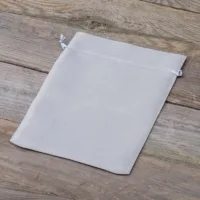 Bolsas de satén 15 x 20 cm - gris plata San Valentín