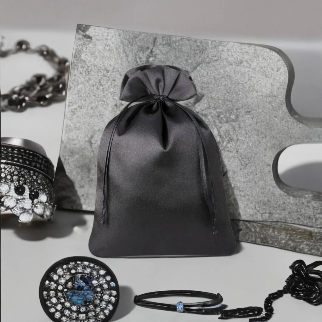 Bolsas de satén 15 x 20 cm - negro Velas