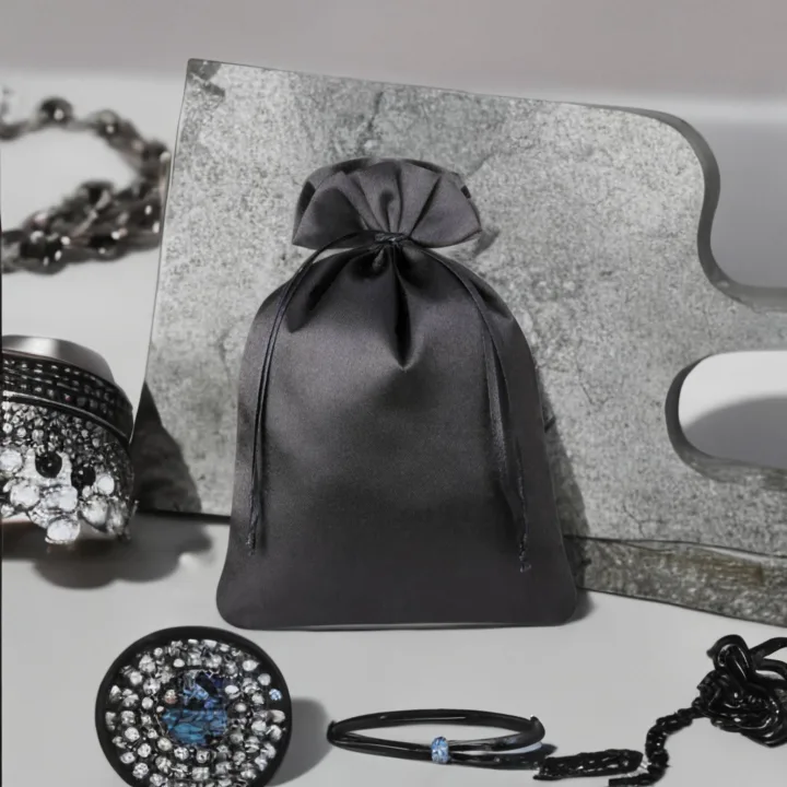 Bolsas de satén 15 x 20 cm - negro Velas
