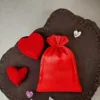 Bolsas de satén 15 x 20 cm - rojo San valentín
