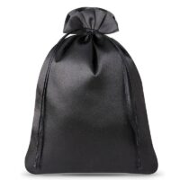 Bolsas de satén 26 x 35 cm - negro Bolsas grandes de satén