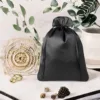 Bolsas de satén 26 x 35 cm - negro Bolsas con cierre rápido y fácil