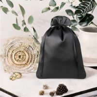 Bolsas de satén 26 x 35 cm - negro Bolsas con cierre rápido y fácil