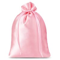 Bolsas de satén 26 x 35 cm - rosa claro Bolsas grandes de satén