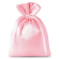 Bolsas de satén 8 x 10 cm - rosa claro Bolsas rosas