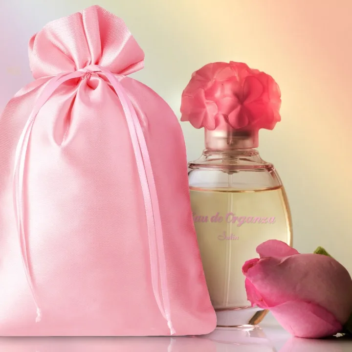 Bolsas de satén 8 x 10 cm - rosa claro Bolsas de satén