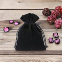 Bolsas de terciopelo 10 x 13 cm - negro Agradecimiento a los invitado