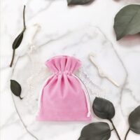 Bolsas de terciopelo 10 x 13 cm - rosa claro Despedida de soltera y despedida de soltero