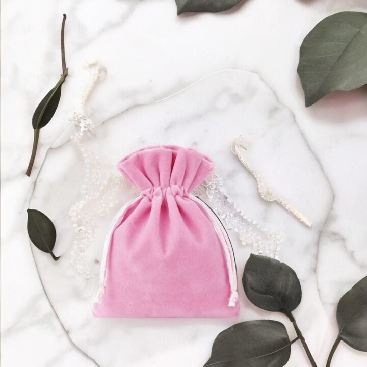 Bolsas de terciopelo 10 x 13 cm - rosa claro Despedida de soltera y despedida de soltero