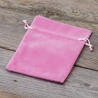 Bolsas de terciopelo 10 x 13 cm - rosa claro San valentín