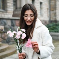 Bolsas de terciopelo 10 x 13 cm - rosa claro Día de la Mujer