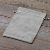 Bolsas de terciopelo 12 x 15 cm - gris plata Bautismo