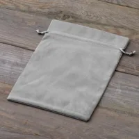 Bolsas de terciopelo 12 x 15 cm - gris plata Bautismo