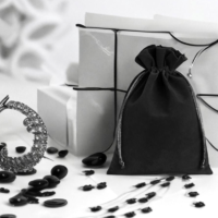 Bolsas de terciopelo 12 x 15 cm - negro Bolsas medianas