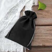 Bolsas de terciopelo 15 x 20 cm - negro Bolsitas con cierre rápido y fácil