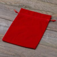 Bolsas de terciopelo 15 x 20 cm - rojo Bolso de la Navidad