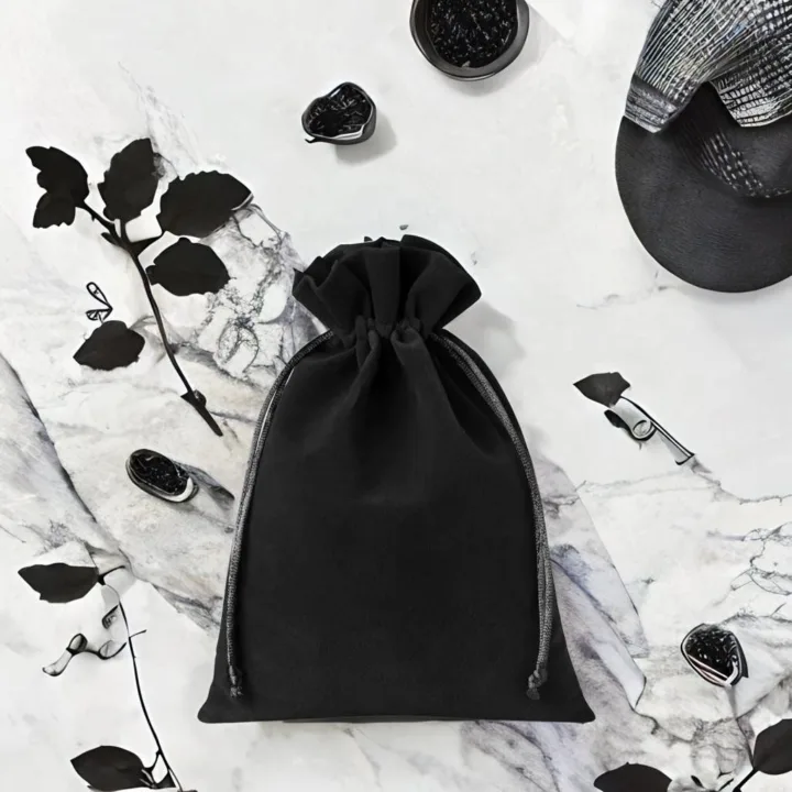 Bolsas de terciopelo 22 x 30 cm - negro Ropa y ropa interior