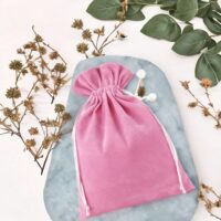 Bolsas de terciopelo 22 x 30 cm - rosa claro San Valentín