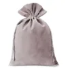 Bolsas de terciopelo 26 x 35 cm - gris plata Bolsas grandes 26x35 cm