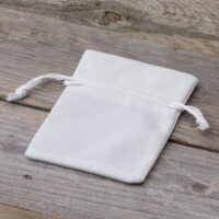 Bolsas de terciopelo 8 x 10 cm - blanco San valentín