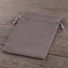 Bolsas de terciopelo 8 x 10 cm - gris plata Bolsas de terciopelo
