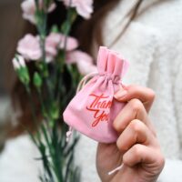 Bolsas de terciopelo 8 x 10 cm - rosa claro Agradecimiento a los invitado