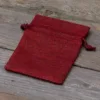 Bolsas de yute 10 x 13 cm - granate Bolso de la Navidad