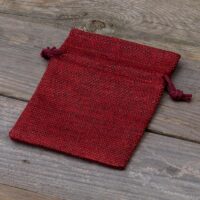 Bolsas de yute 10 x 13 cm - granate Bolso de la Navidad