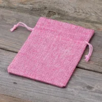 Bolsas de yute 10 x 13 cm - rosa claro Lavanda y productos secos perfumados
