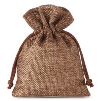 Bolsas de yute 10 x 13 cm - natural oscuro Bolsas marrones