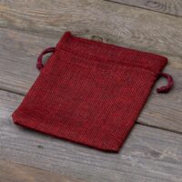 Bolsas de yute 12 x 15 cm - granate San Valentín