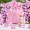 Bolsas de yute 12 x 15 cm - rosa claro Bolsas rosas