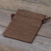 Bolsas de yute 12 x 15 cm - natural oscuro Bolsa de yute